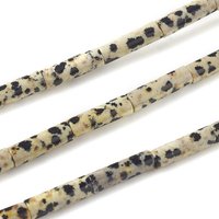 Natural Dalmatian Jasper Beads Strands, Column, 13-14x4mm — Jewelry Beads
