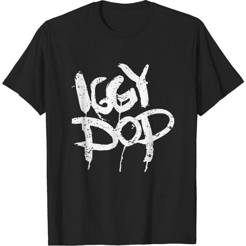 T-shirt noir pour homme Iggy Pop