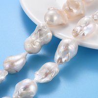 Fils de Perles Keshi Baroques Naturelles, Perles d'Eau Douce Cultivées — Perles à bijoux