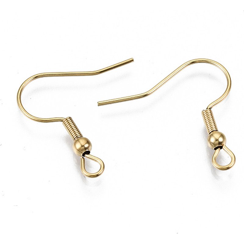 Crochets de Boucles d'Oreilles en Acier Inoxydable 304, Plaqué Or — Accessoires pour bijoux