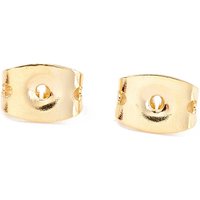 Écrous d'oreilles à friction en laiton Rack Plating, plaqué or 18K — Accessoires pour bijoux