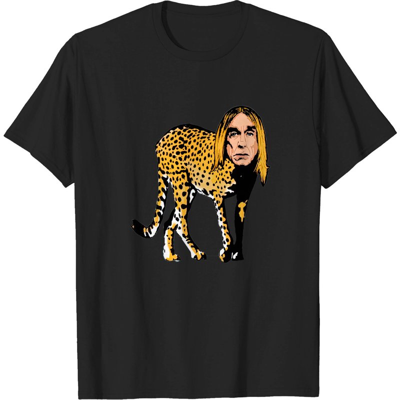 T-shirt pour hommes Street Walking Cheetah Iggy Pop — T-shirts pour hommes