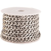 304 Stainless Steel Cuban Link Chains with Spool, 16.4 Feet Roll