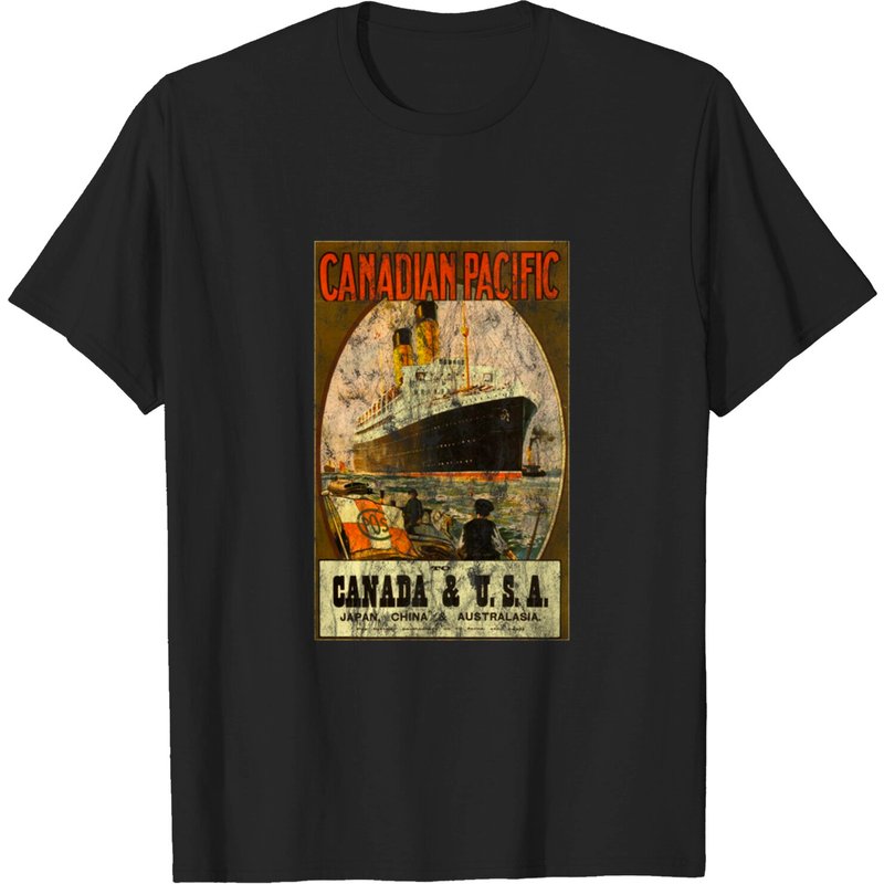 T-shirt pour hommes Canadian Pacific Ships Passenger Liner - Croisière