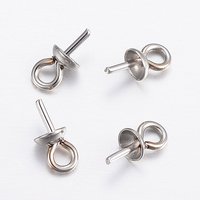 Pattes à perles en acier inoxydable 304 pour perles demi-percées — Accessoires pour bijoux
