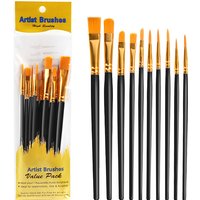 Ensemble de pinceaux en plastique pour peinture avec tube en aluminium