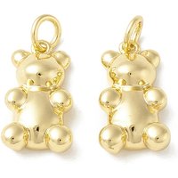 Rack Plating Bear Pendant, 18K Gold Plated, Cadmium & Nickel Free