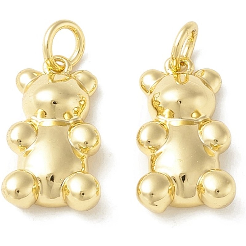 Rack Plating Bear Pendant, 18K Gold Plated, Cadmium & Nickel Free — Charms & Pendants