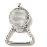 Supports de cabochons en alliage, ouvre-bouteille, rond plat — Accessoires pour bijoux