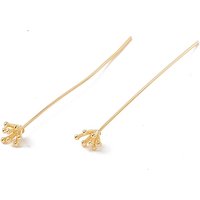 Épingles à tête de fleur en laiton, dorées, 49 mm, 21 gauge — Accessoires pour bijoux