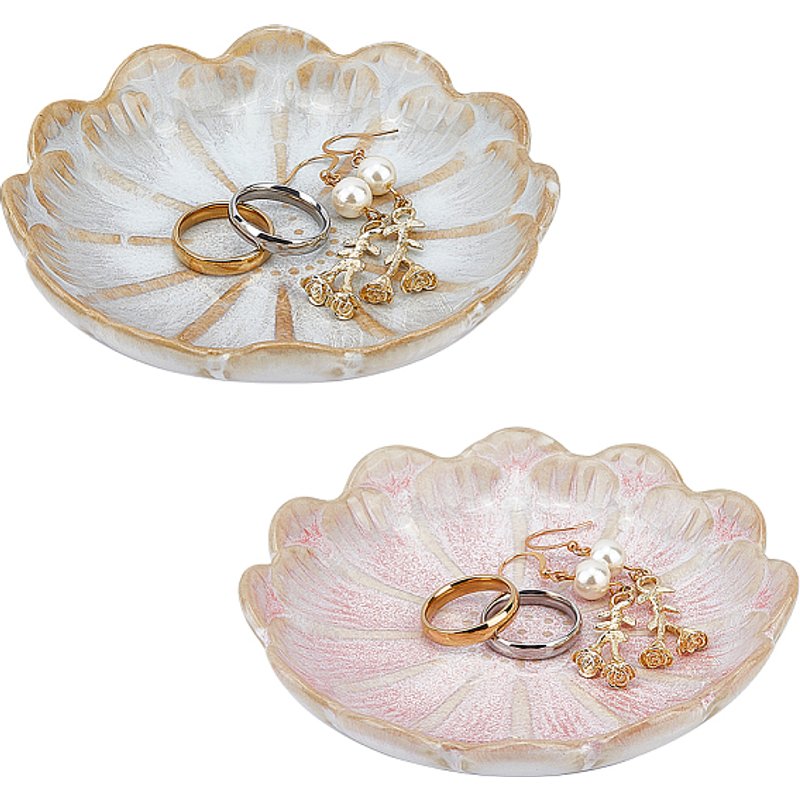 Ensemble de plats à bijoux en porcelaine, support de bague, 2 couleurs — Rangement et présentation