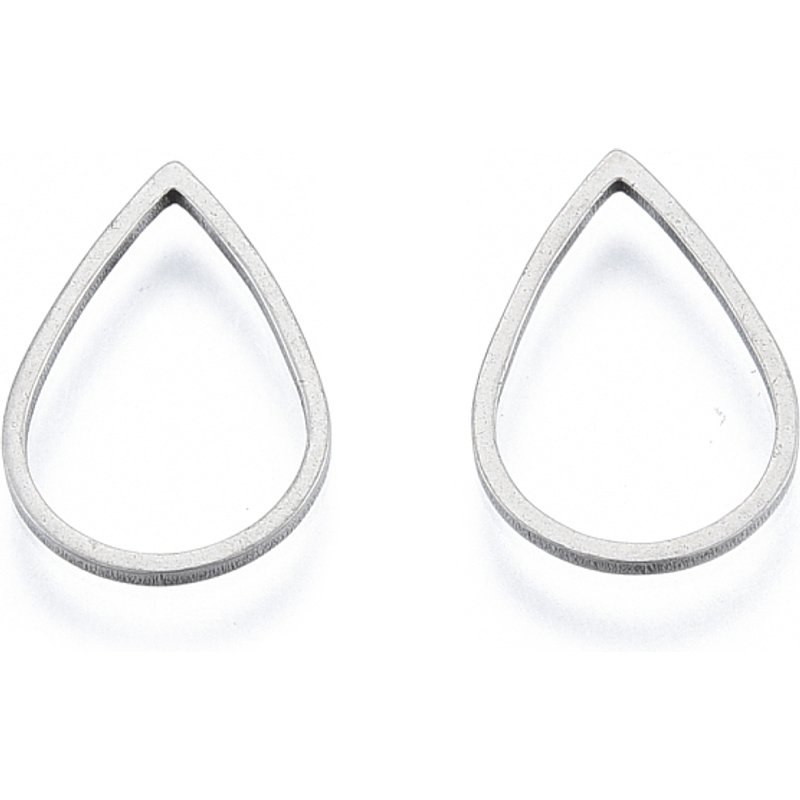 Anneaux de liaison en acier inoxydable 201 en forme de goutte non ternissante — Accessoires pour bijoux