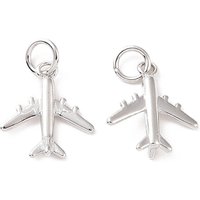Rack Plating Brass Airplane Charm with Jump Ring, Cadmium & Lead Free