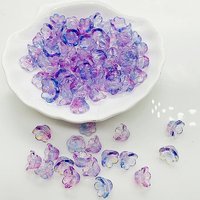 Perles en verre soufflé à la main, couleur AB, muguet, violet foncé — Perles à bijoux