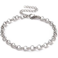 Bracelet Rolo en Acier Inoxydable 304 Non-Tarnissant pour Hommes et Femmes