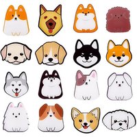 Ensemble de 16 épingles à broche en acrylique de chien - Badges animaux mignons — Broches