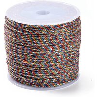 Macrame Cotton Cord, Braided Rope with Plastic Reel, 1.2mm, 54.68 Yards
