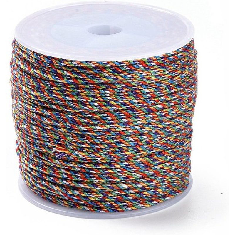 Corde de coton pour macramé, corde tressée avec bobine en plastique, 1,2 mm, 54,68 verges — Chaînes, fils et cordons