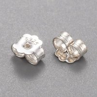 Écrous d'oreilles en argent sterling 925, 88pcs, trou de 0,8mm — Accessoires pour bijoux