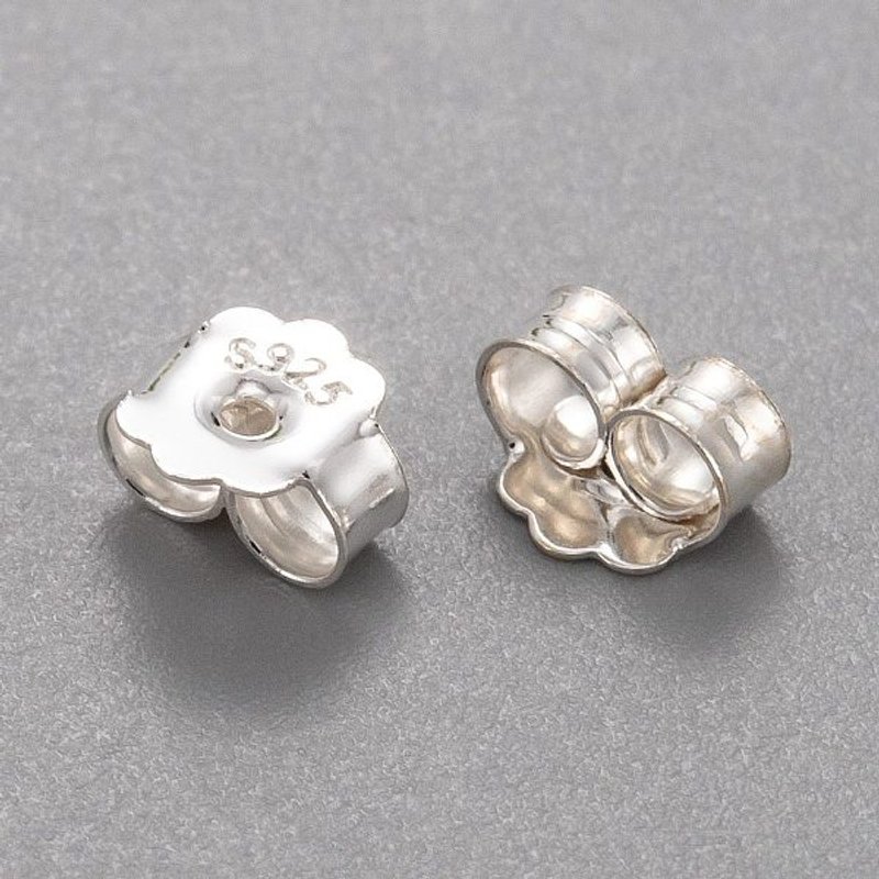 Écrous d'oreilles en argent sterling 925, 88pcs, trou de 0,8mm — Accessoires pour bijoux