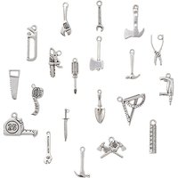 Ensemble de 20 Pcs de Charms et Pendentifs en Alliage de Style Tibétain