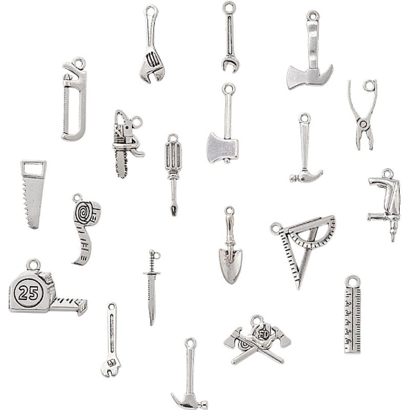 Ensemble de 20 Pcs de Charms et Pendentifs en Alliage de Style Tibétain — Breloques et pendentifs