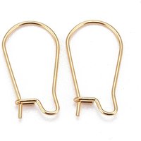 Trouvailles de boucles d'oreilles en acier inoxydable 316, plaqué or 18k — Accessoires pour bijoux