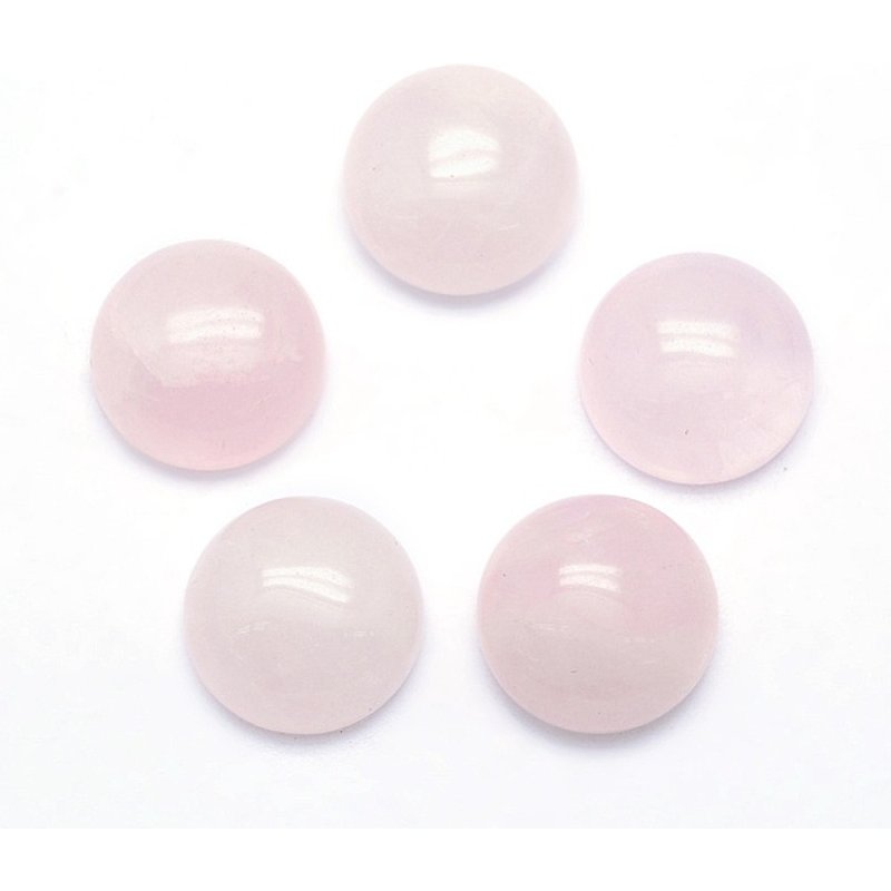 Cabochons de Quartz Rose Naturel, Demi-Rond, 4x2-2.5mm — Pierres précieuses en vrac