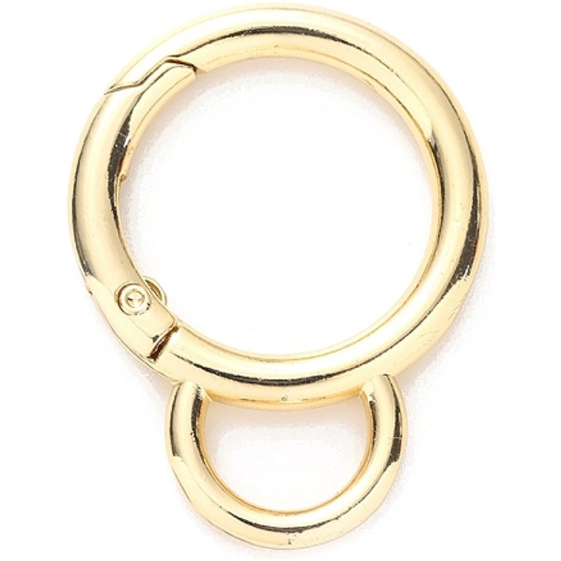Anneaux à ressort en alliage, forme de gourde, dorés, 5 Gauge, 44.4x33.6mm — Accessoires pour bijoux