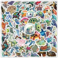 100Pcs Turtle PVC Waterproof Sticker Labels for Various Uses — Jewelry Making Tools