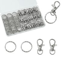 Ensemble de 60 attaches en alliage avec crochets et anneaux fendus — Accessoires pour bijoux
