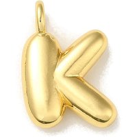Brass Balloon Letter K Charm - 18K Gold Plated — Charms & Pendants