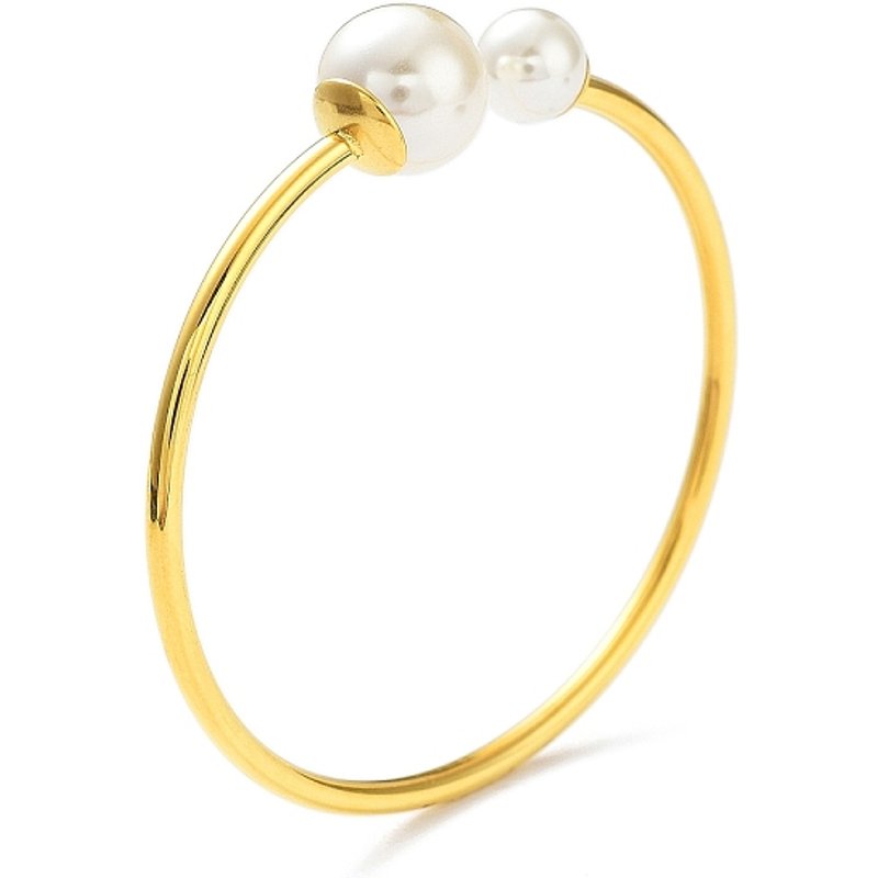 Bracelets Cuff en Acier Inoxydable 304 avec Perles en Plastique — Bracelet Femme