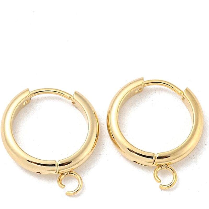201 Stainless Steel Huggie Hoop Earring Findings with Gold Plating — Jewelry Findings