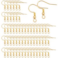 Unicraftale 150Pcs Crochets de Boucles d'Oreilles en Acier Inoxydable Plaqué Or 18K