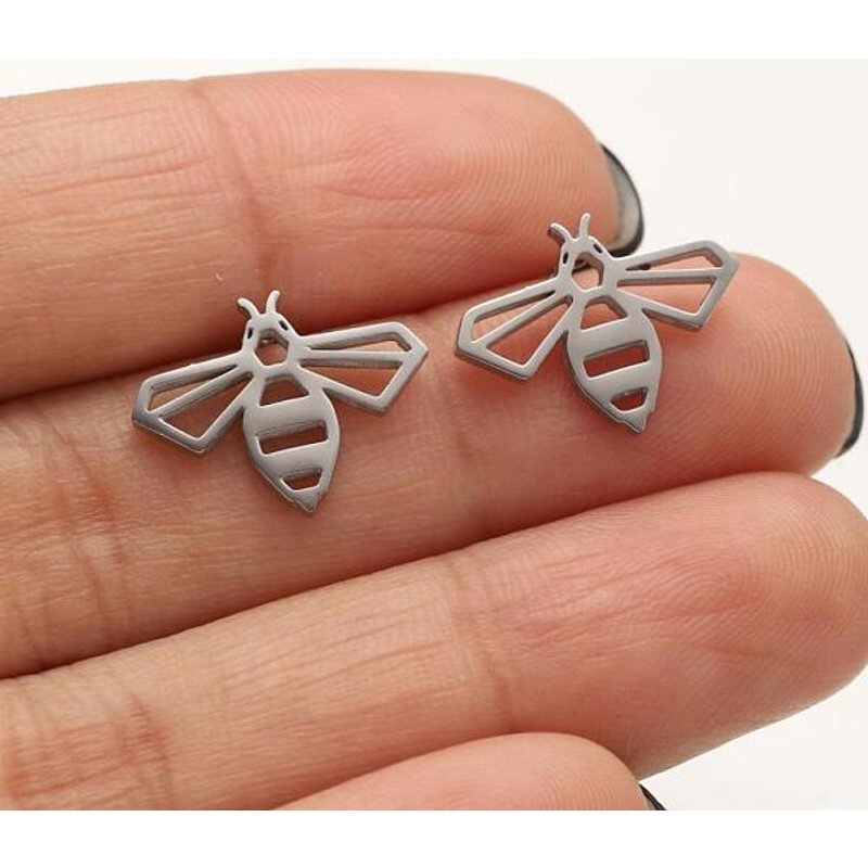 Boucles d'oreilles clou en acier inoxydable 304 non ternissant pour femmes — Bijoux fantaisie
