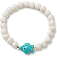 Bracelet Élastique Rond en Howlite Synthétique pour Femmes