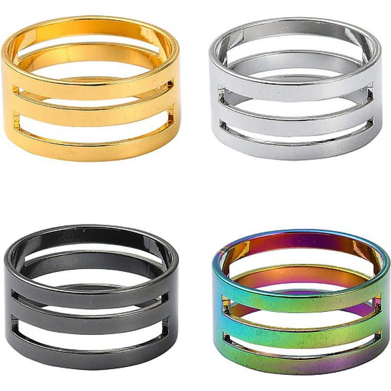 4 anneaux en laiton de 4 couleurs pour la création de bijoux — Outils de création de bijoux