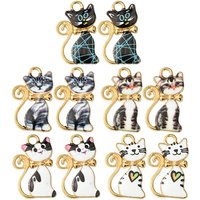 10Pcs Pendentifs en Émail Doré Clair, Sans Cadmium ni Plomb — Breloques et pendentifs