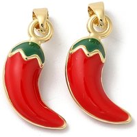 Pendentif Chili Rack Plating, Plaqué Or 18K, Rouge — Breloques et pendentifs