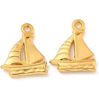 Charms de voilier en acier inoxydable 304, plaqué or 18K — Breloques et pendentifs