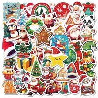 50Pcs Christmas Theme Cartoon Stickers for Decoration