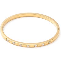 Clear Cubic Zirconia Stackable Hinged Bangle for Women