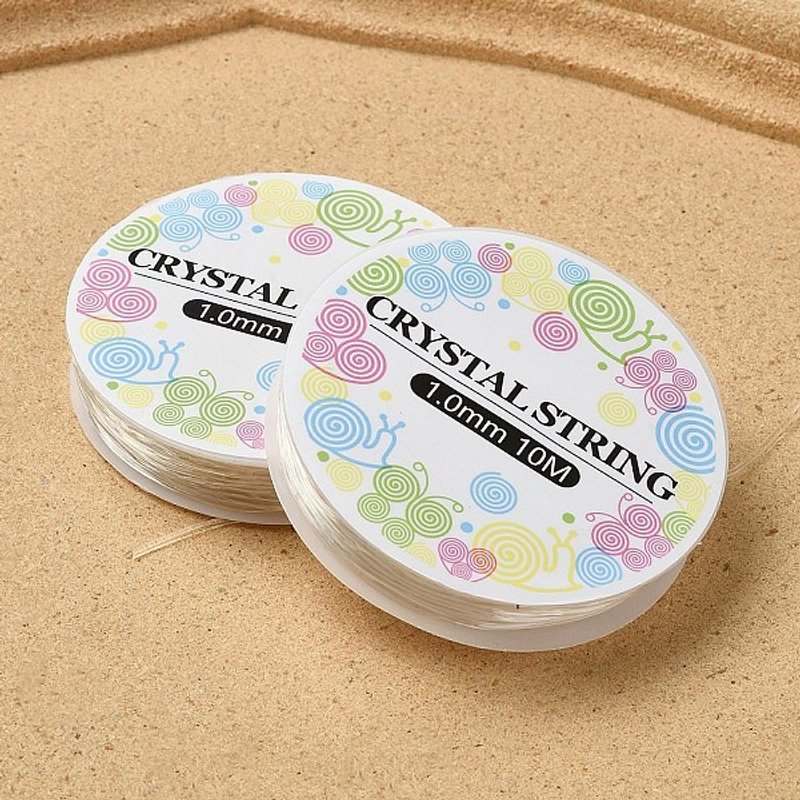 Round Elastic Crystal Thread for Beaded Jewelry Making, Clear, 10m — Chains, Wire & Cord