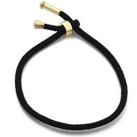 Bracelet en Corde de Coton avec Trouvailles en Laiton Plaqué Or 24K