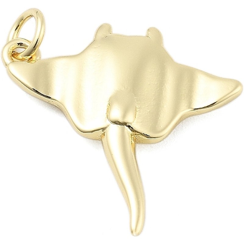 Manta Ray Charms - Brass Pendants with 18K Gold Plating — Charms & Pendants