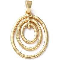 Oval Alloy Pendants in Matte Gold, Lead-Free and Nickel-Free