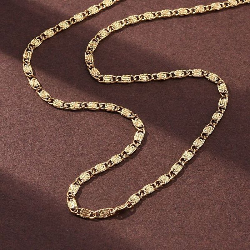 Collier Chaîne Lumachina en Acier Inoxydable 304, Plaqué Or 18K