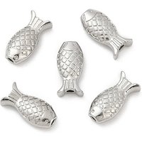 Perles en Acier Inoxydable 304, Poisson, 4.5x9x2.5mm, Trou de 1mm — Perles à bijoux