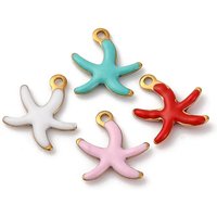 Charms Étoile de Mer en Émail en Acier Inoxydable 304 — Breloques et pendentifs